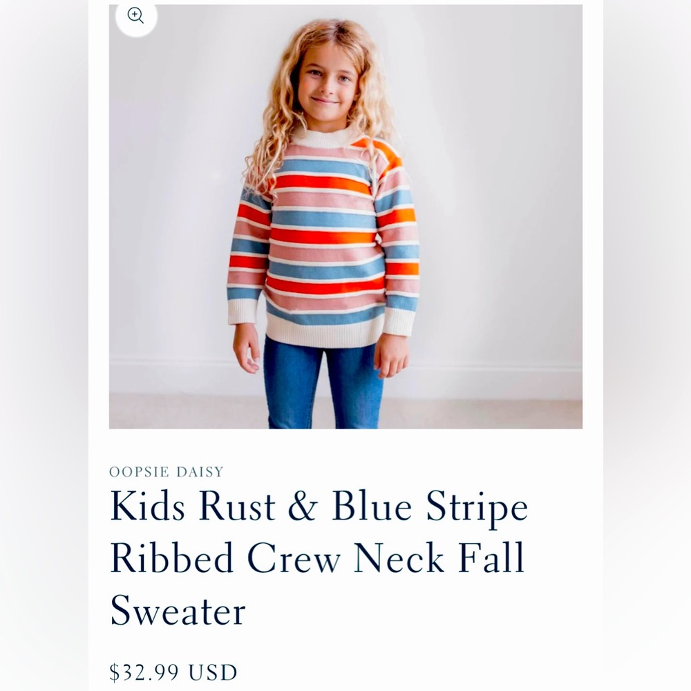 Oopsie Daisy girls sweater. Size 7/8